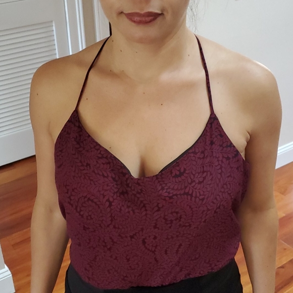 LOFT Tops - Loft Lined Chiffon Fern Print Cami